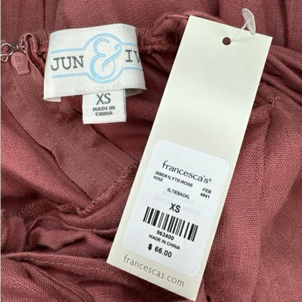 NWT Francesca’s Nancie Tie Back Wide-leg Jumpsuit Size XS - Picture 7 of 7